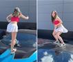 Танцува на покрив на Ламборџини, реакцијата кога пука шофершајбната е хит (ВИДЕО)