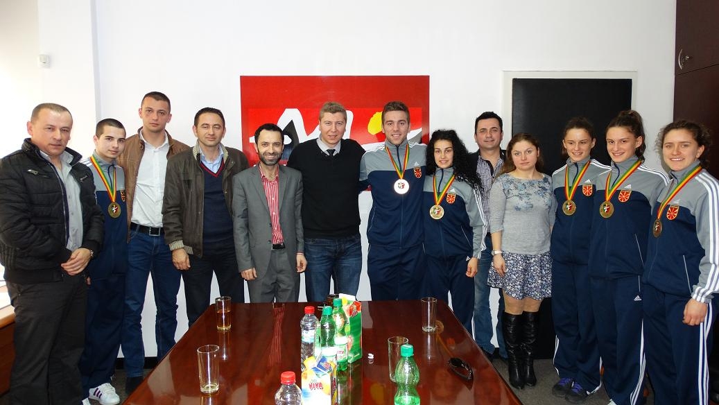 Карате репрезентацијата на прием во Агенцијата за млади и спорт