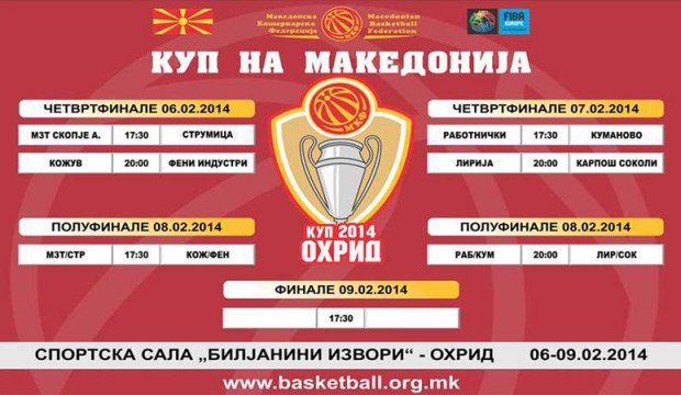 Во Охрид започнува 22-то издание на кошаркарскиот Куп на Македонија