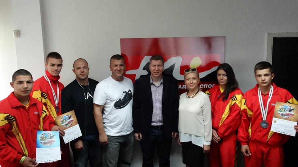 Прием во АМС за македонската кикбокс репрезентација
