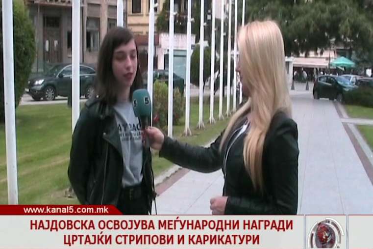 Најдовска освојува меѓународни награди цртајќи стрипови и карикатури