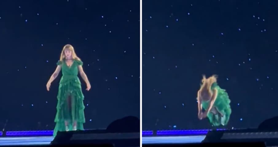 Тејлор Свифт со еден потег на сцената ги шокира фановите: Дали ѝ е добро? (ВИДЕО)