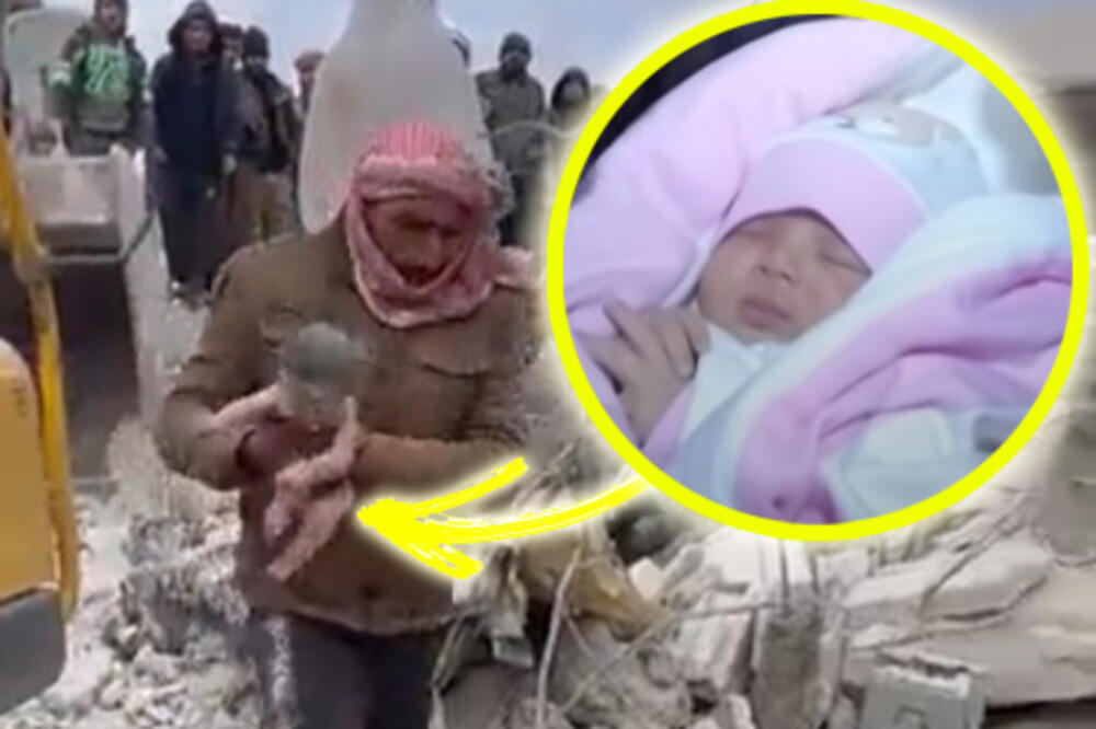 Бебето родено под урнатините во Сирија излезе од болница и има нов дом (ВИДЕО)
