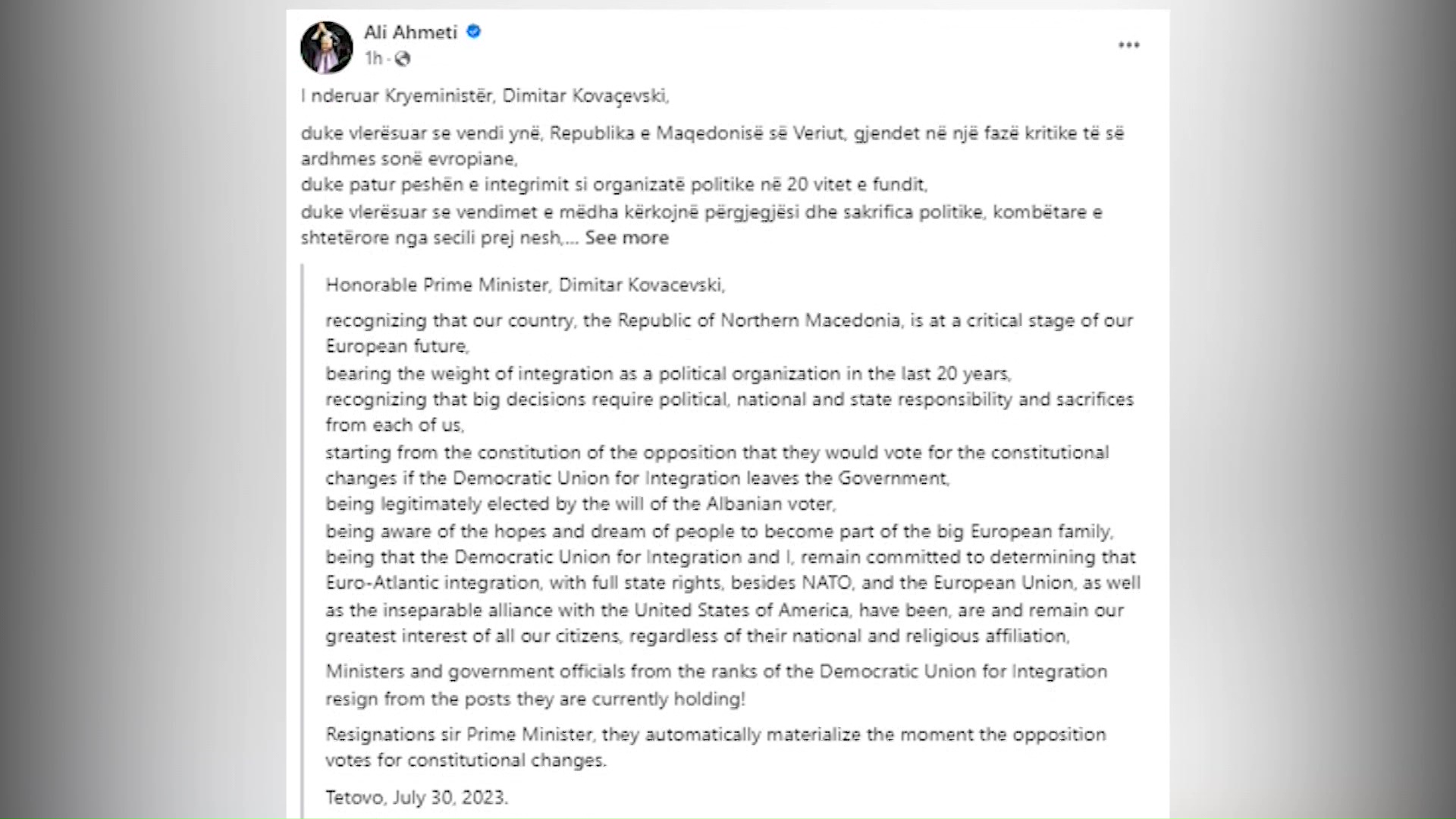 Двотретонско мнозинство за уставни измени или избори, што ќе повлечат ...