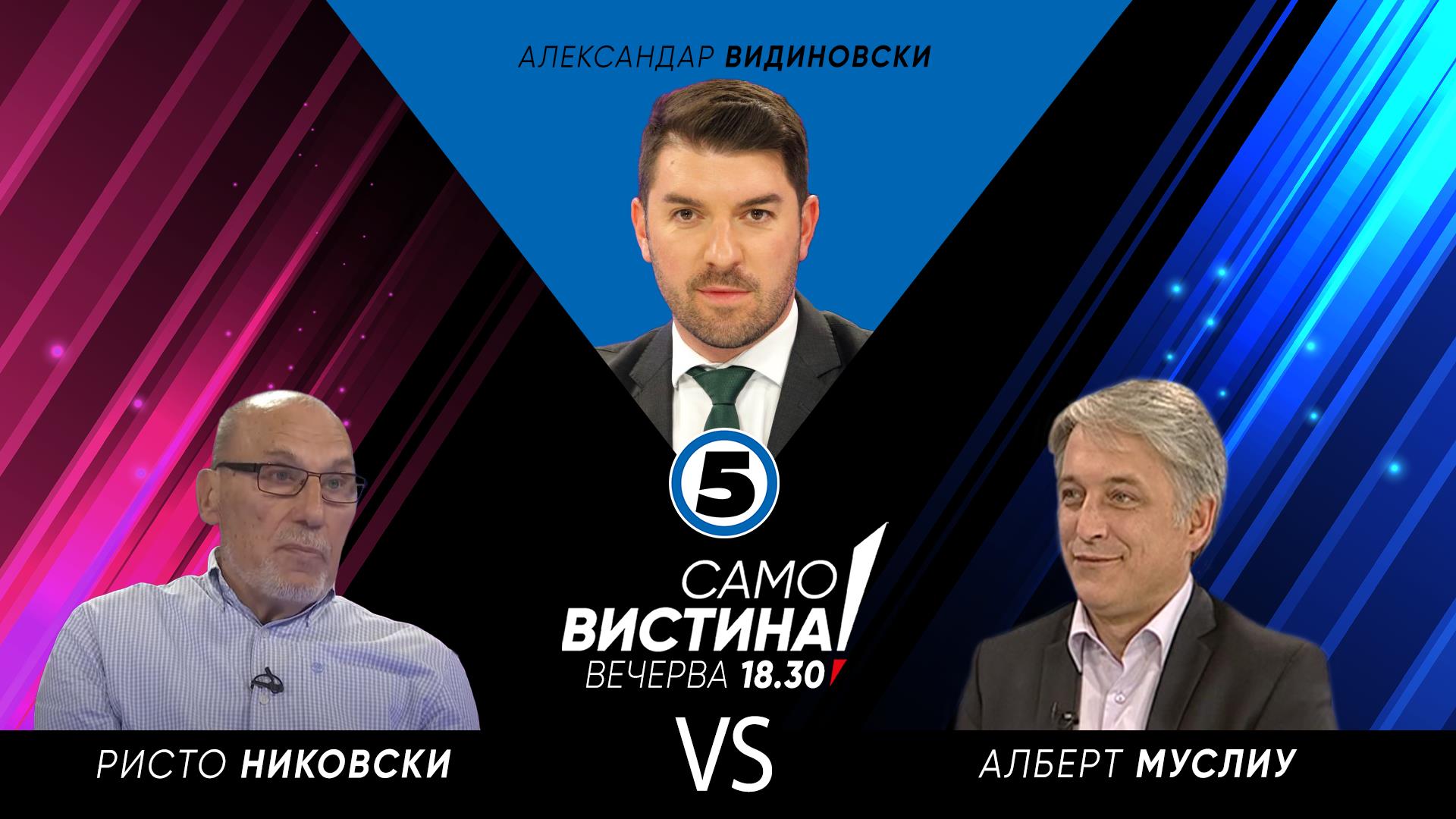 Ристо Никовски и Алберт Муслиу во „Само вистина“ - Канал 5