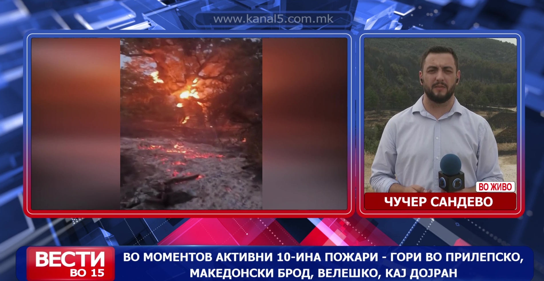 Пожарот во Чучер Сандево се уште опасен – има сомнежи дека е подметнат