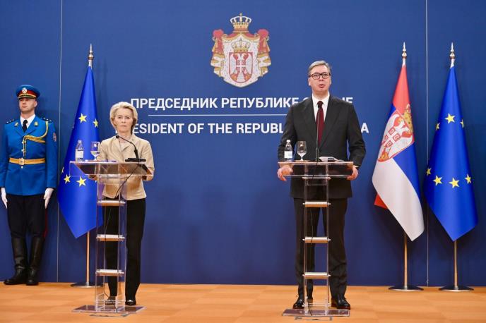 Урсула фон дер Лајен при посетата на Белград: Ставот на ЕУ подразбира слобода, а не репресија