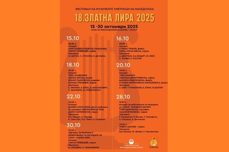 Концерт на младите лауреати од „Охридски бисери“ во рамки на фестивалот „Златна лира“