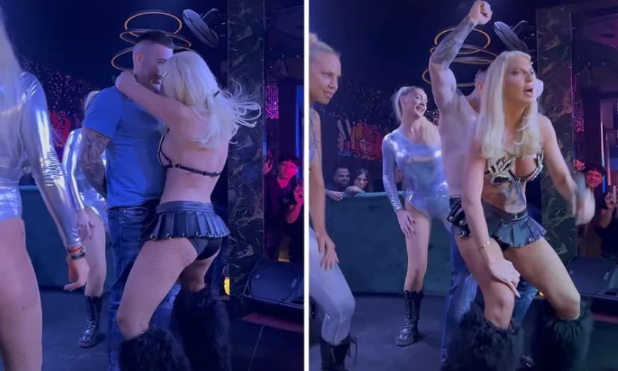 Карлеуша зграпчи маж од публиката, па направи нешто скандалозно- падна и шлаканица (ВИДЕО)