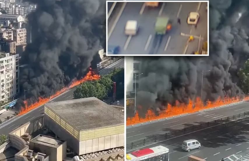 Огнена линија долж авенија на еден од најголемите градови во светот ги преплаши граѓаните (ВИДЕО)