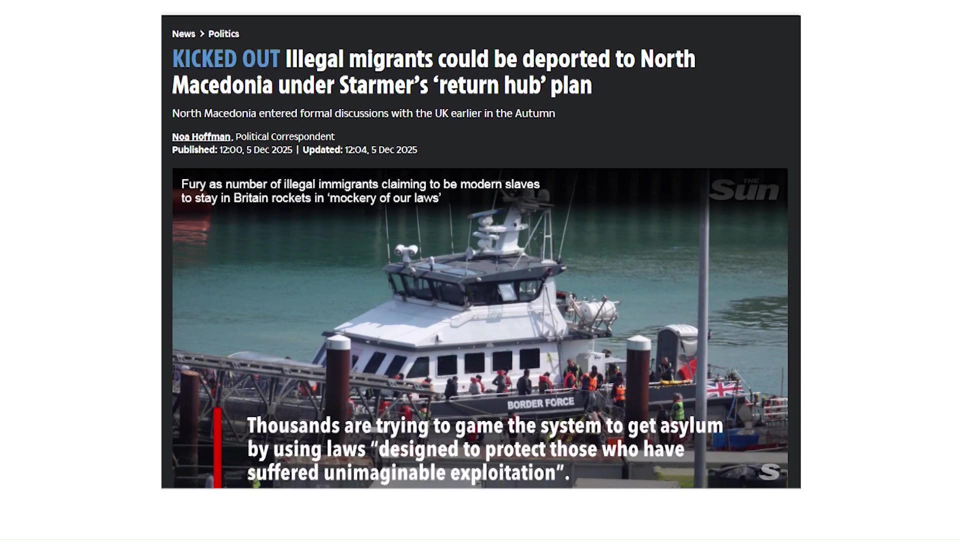 Британските медиумите продолжуваат да ја споменуваат Македонија како дестинација за нелегалните мигранти