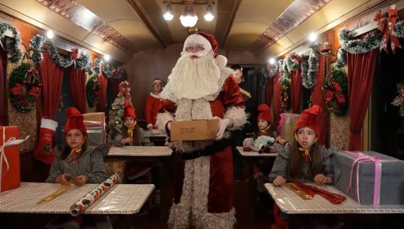 Новогодишната претстава „Дедо Мраз дојде со воз“ на Железничката станица во Скопје од 20 до 30 декември