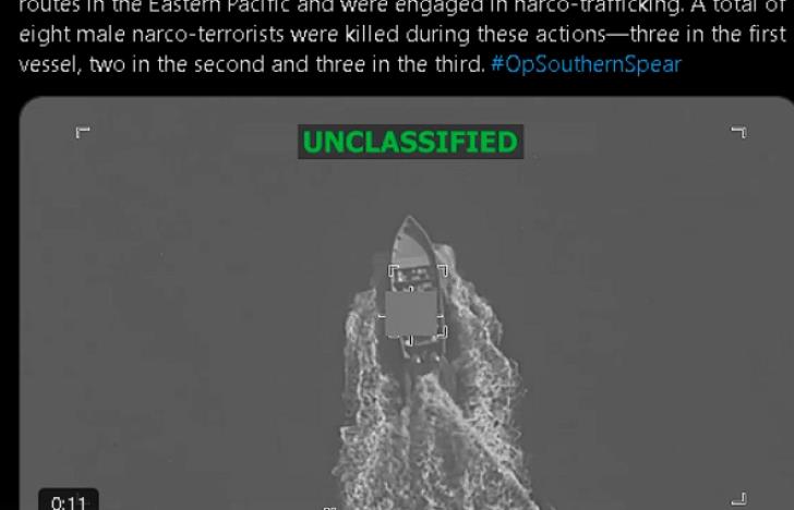 САД: Осуммина убиени во нови напади врз сомнителни бродови за дрога