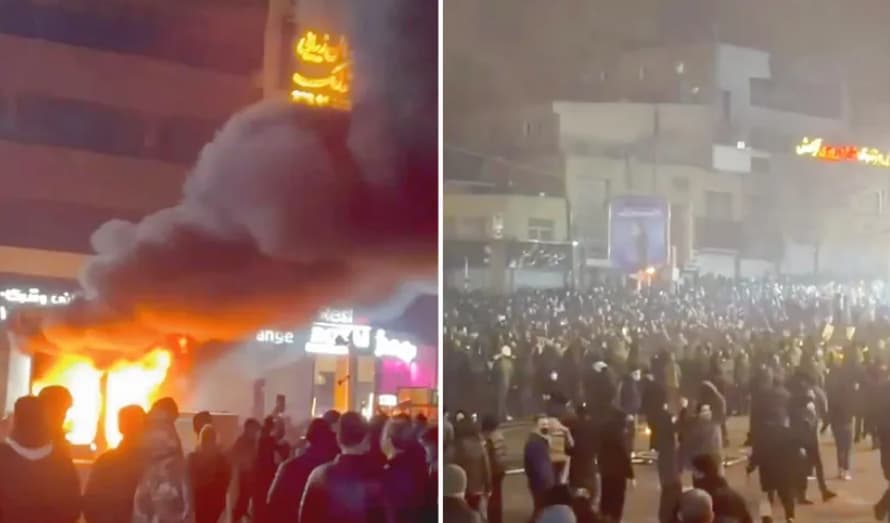 Насилните протести во Иран не запираат: Горат владини згради, илјадници бараат смена на ајатолахот (ВИДЕО)