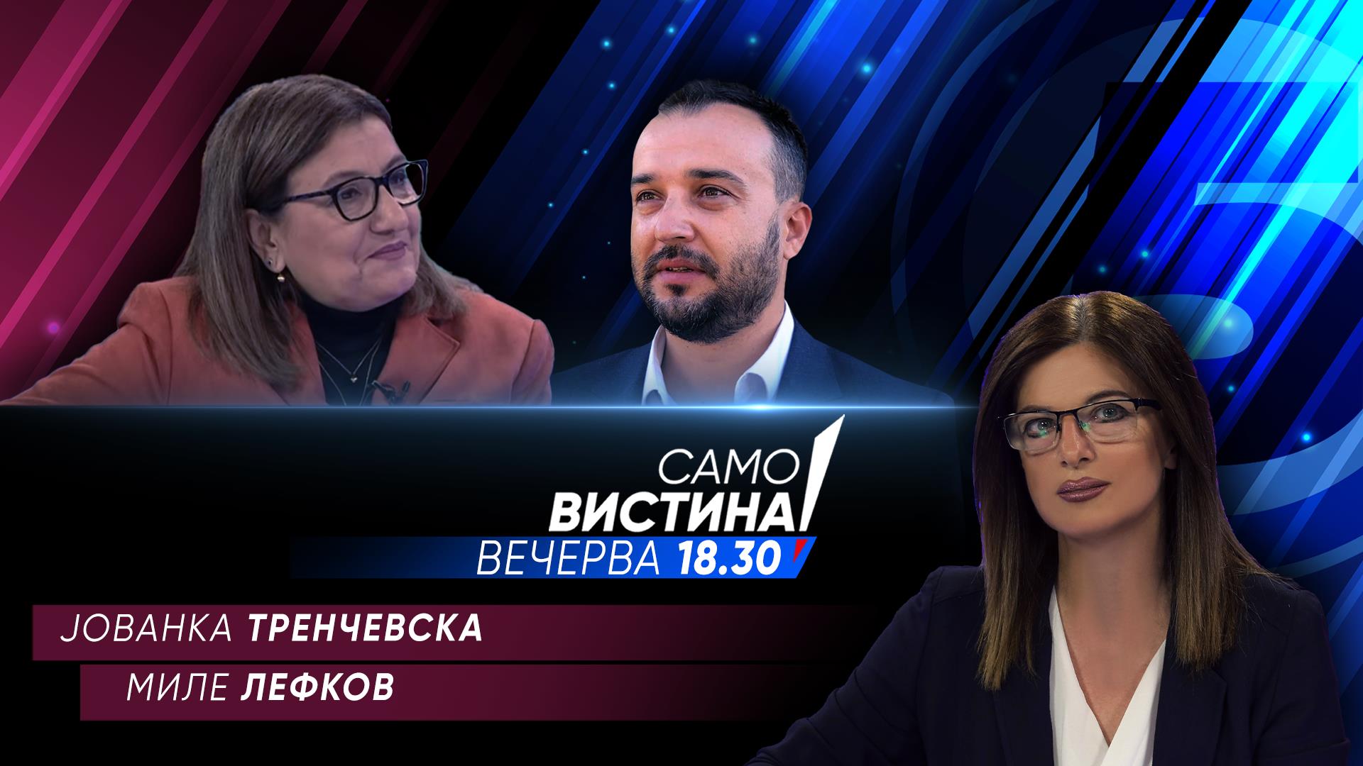 Јованка Тренчевска и Миле Лефков вечерва во „Само вистина“
