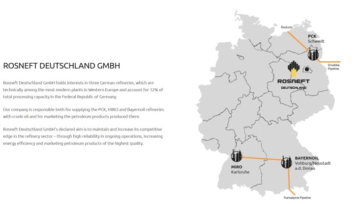 Брисел му дозволи на Берлин да го преземе „Роснефт Германија“