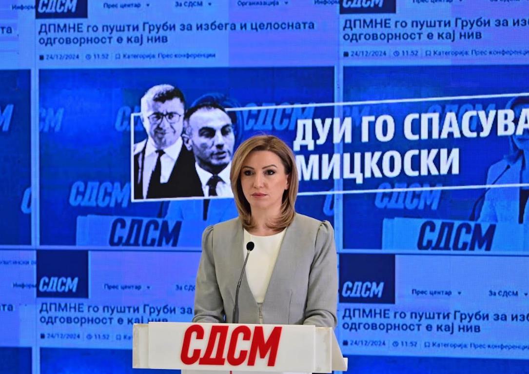 СДСМ за враќањето на Груби: ДУИ го спасува Мицкоски!