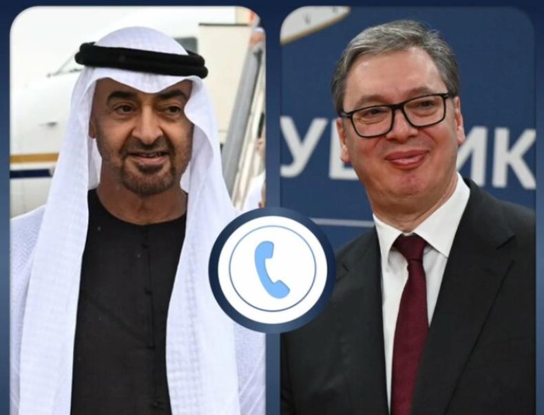 Вучиќ разговараше со Бин Зајед за ситуацијата на Блискиот Исток: Важно е да се зачува дијалогот