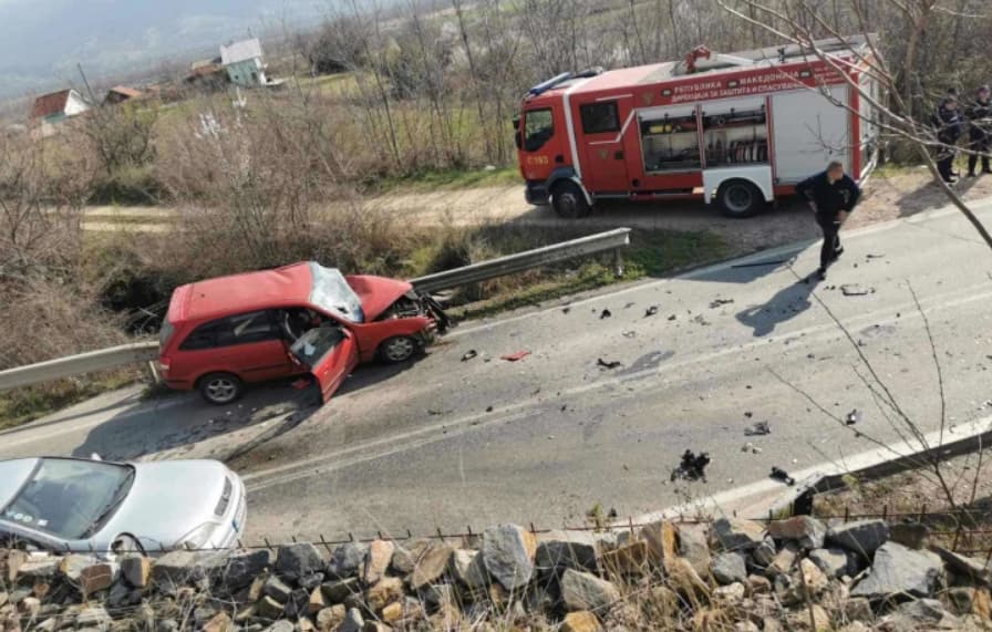 Неколку лица се повредени во тешка сообраќајка на патот Кочани - Виница