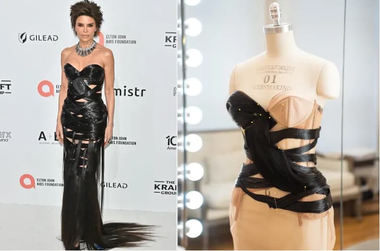 Ријалити- ѕвезда на забавата по „Оскарите“ носеше фустан од пет килограми човечка коса (ФОТО)