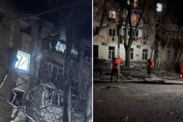 Руски напад врз Одеса: Евакуирано породилиште, едно лице загина, десетина повредени (ВИДЕО)