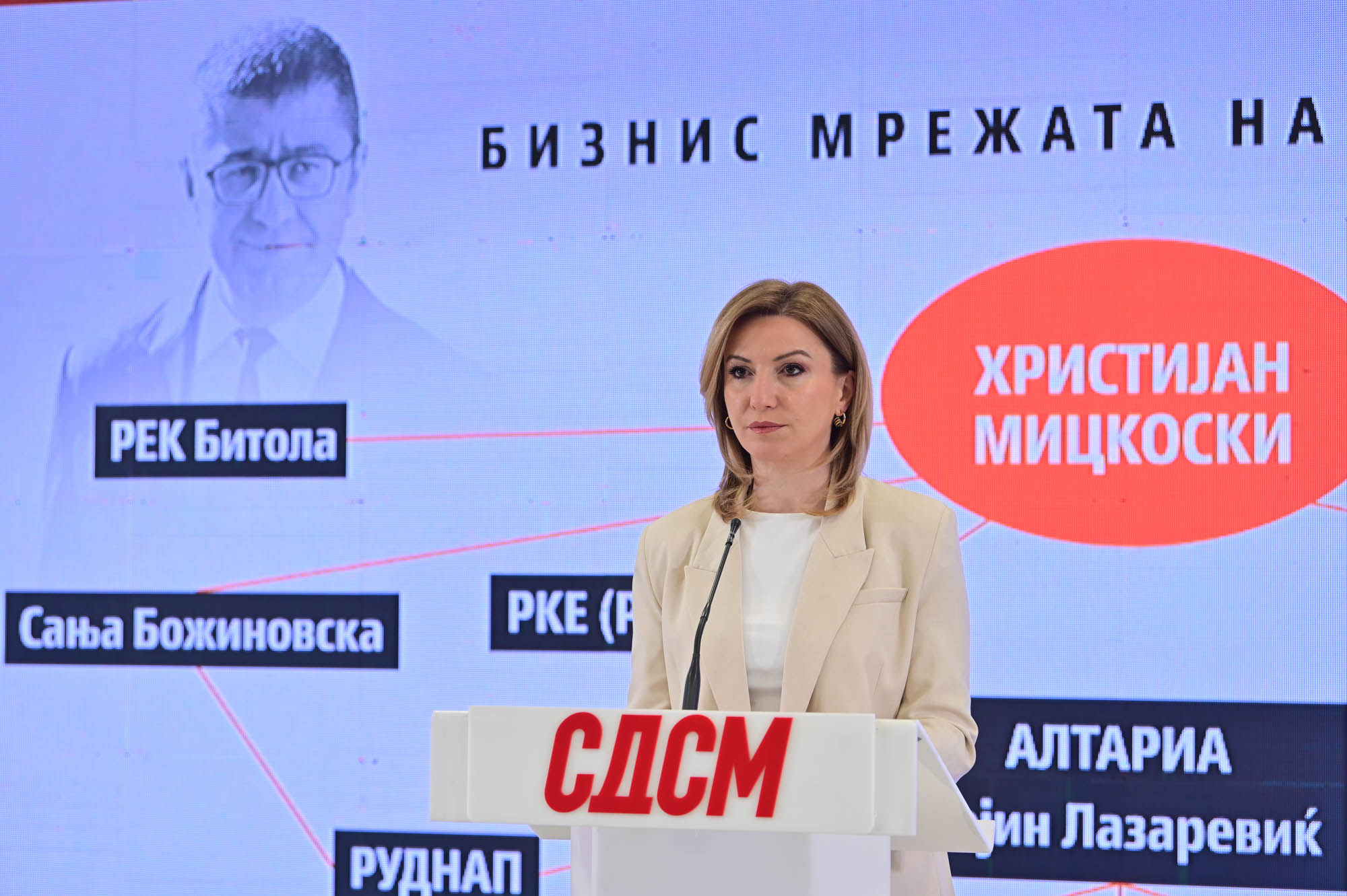 Кузеска: Фирма на Дака од црната листа на САД во мрежата на Мицкоски-потонаа сите лаги на Николовски