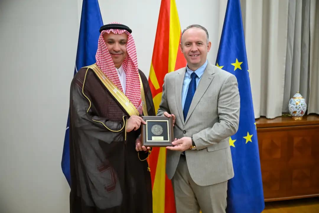 Проштална средба на собранискиот претседател Гаши со нерезидентен амбасадор на Кралството Саудиска Арабија со седиштето во Тирана