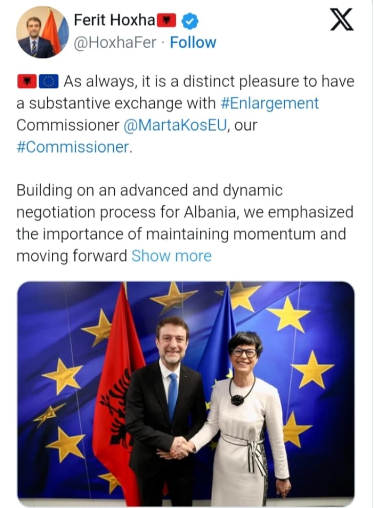 Средба Хоџа - Кос посветена на за напредокот на Албанија во евроинтеграцискиот процес