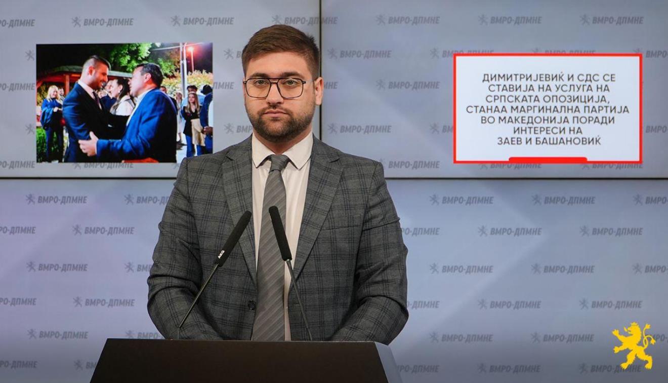 Манасиевски: Димитријевиќ и СДС се ставија на услуга на српската опозиција, станаа маргинална партија во Македонија