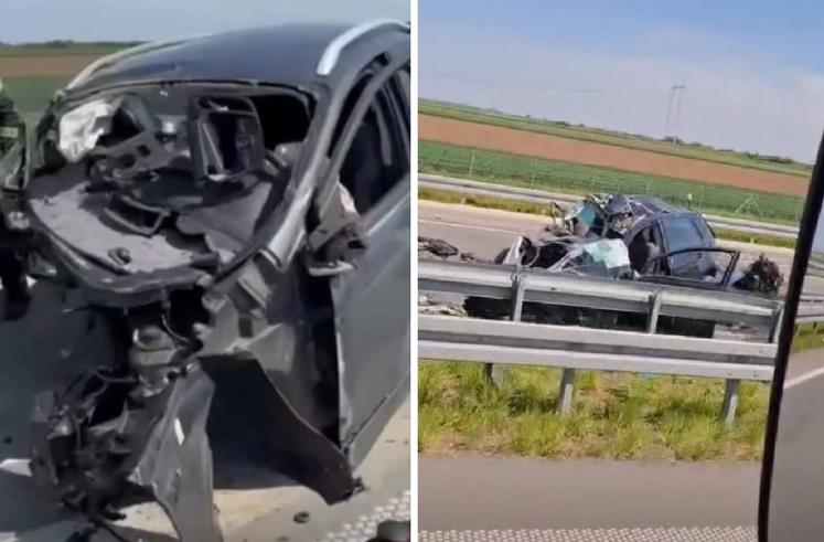 Страшна сообраќајка во Србија, четворица загинати-. Возејќи со 130 км/ч во погрешна насока,предизвикал директен судар