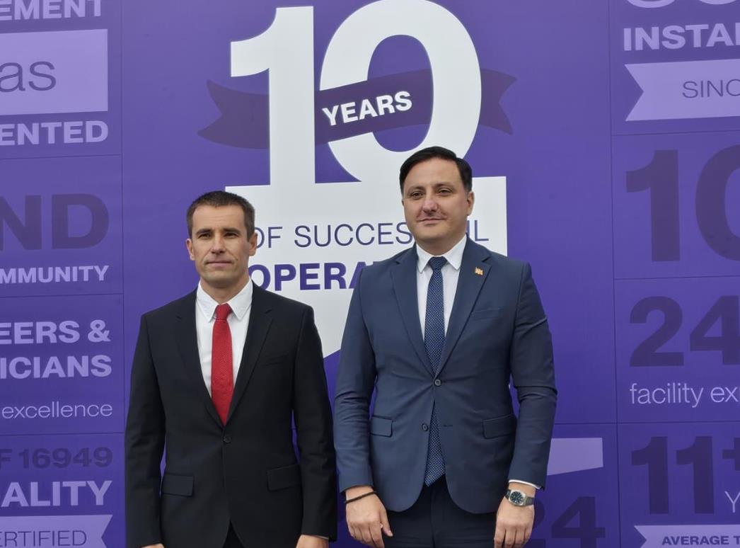 Директорот Гоце Димовски на јубилејот на Гентерм Македонија