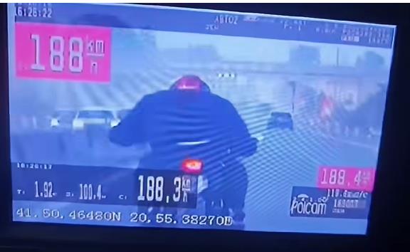 Приведен 27-годишен гостиварец, со мотор возел 188 километри на час каде што е дозволено 80