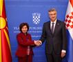 Средба на Сиљановска-Давкова со хрватскиот премиер Андреј Пленковиќ во Загреб