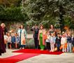 Церемонија на менување на државното знаме во претседателскиот кабинет пред најмлади посетители
