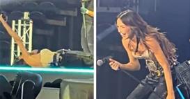 Северина се сопна и падна на сцената среде концерт (ВИДЕО)