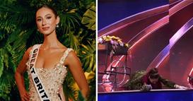 Мис на Британија се сопна и падна на сцената: Дадов сѐ од себе (ВИДЕО)