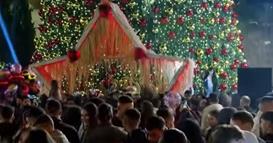 Видео: Божиќната елка во Витлеем првпат осветлена од почетокот на војната во Појасот Газа