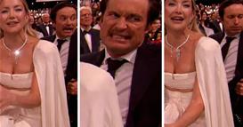 Братот на Кејт Хадсон е хит поради гримасите што ги прави за време на нејзиниот говор (ВИДЕО)