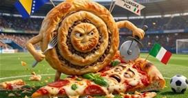 Бурек „против“ пица: Слики кои го насмеаја регионот по триумфот на БиХ над Италија