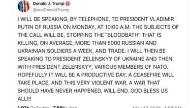 Трамп најави одвоени телефонски разговори со Путин и Зеленски в понеделник