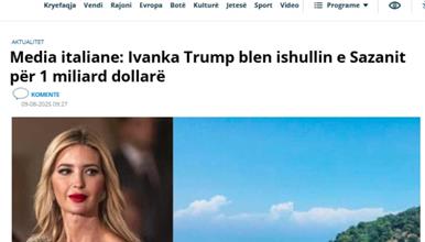 Италијански медиуми: Иванка Трамп го купила островот Сазан во Албанија за над милијарда долари