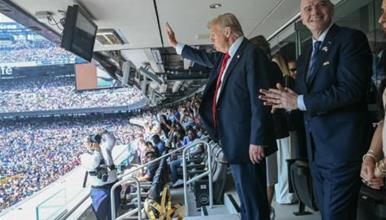 Трамп пристигнува на финалето на Светското првенство во Њу Џерси 
