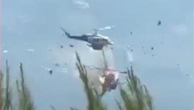 ВИДЕО: Хеликоптери се судрија при гаснење пожар во Грција – извлечени телата на пилотите