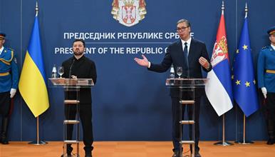 Зеленски во прва посета на Белград, Киев повторно мета на руски ракетен напад