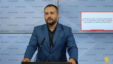 Лефков: Филипче и СДС останаа заробени во сопствените лаги, ВМРО-ДПМНЕ одговара со факти и резултати