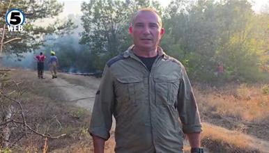 Ангелов: Попладнево повторно се разгоре пожарот кај Штип, во близина има викендици