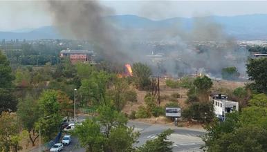 Голем пожар во близина на Карпош 4 (ВИДЕО)