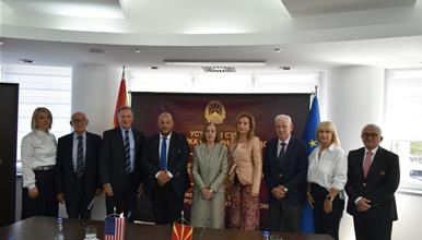 Федералниот судија Пол Бајрон во посета на Уставниот суд: Транспарентноста е една од најмоќните алатки за градење доверба