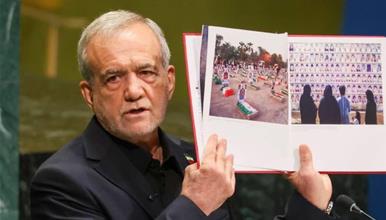 Иранскиот претседател во ОН покажуваше фотографии од мртви деца: Ние само се браневме