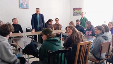 Стерјовски во Пустец со студенти по историја од Брисел: За положбата и предизвиците на Македонците во Албанија